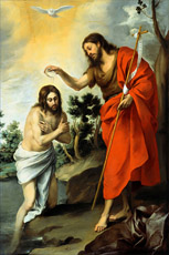 Jesus Baptism mural