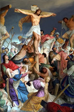 crucifixion baptistery mural