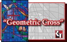 Religious Images Geometric Cross Mural Design
